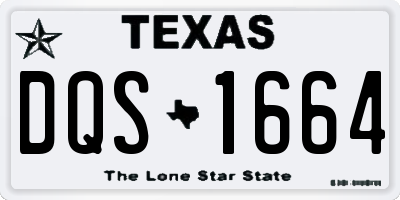 TX license plate DQS1664