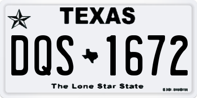 TX license plate DQS1672