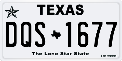 TX license plate DQS1677