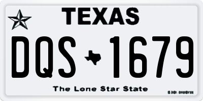 TX license plate DQS1679