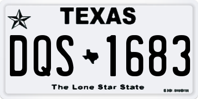 TX license plate DQS1683