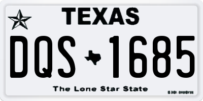 TX license plate DQS1685