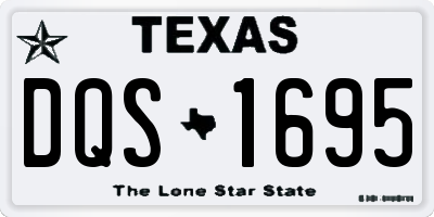 TX license plate DQS1695
