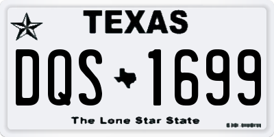 TX license plate DQS1699