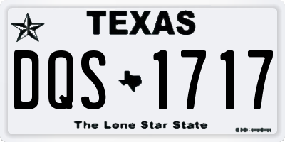 TX license plate DQS1717