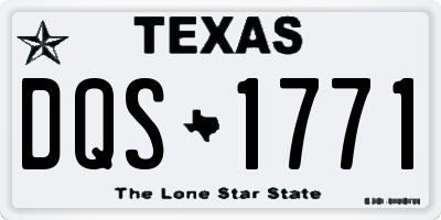 TX license plate DQS1771