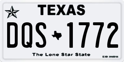 TX license plate DQS1772
