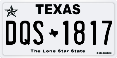 TX license plate DQS1817