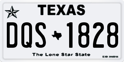 TX license plate DQS1828