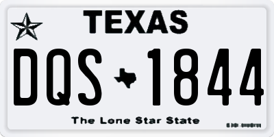 TX license plate DQS1844
