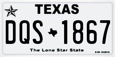 TX license plate DQS1867