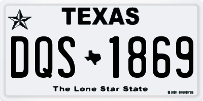 TX license plate DQS1869
