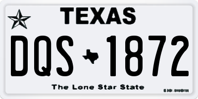 TX license plate DQS1872