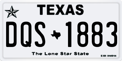 TX license plate DQS1883