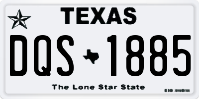 TX license plate DQS1885
