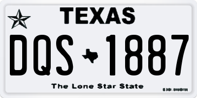 TX license plate DQS1887