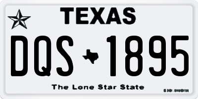 TX license plate DQS1895