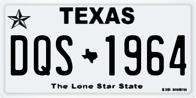 TX license plate DQS1964