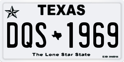 TX license plate DQS1969