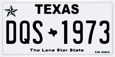 TX license plate DQS1973