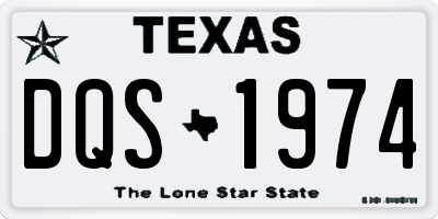 TX license plate DQS1974