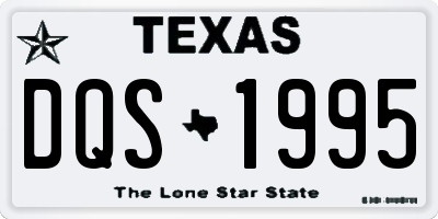 TX license plate DQS1995