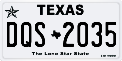 TX license plate DQS2035