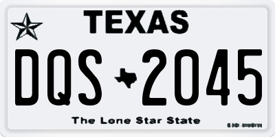 TX license plate DQS2045