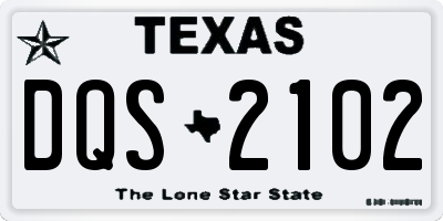 TX license plate DQS2102