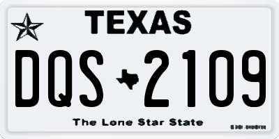 TX license plate DQS2109