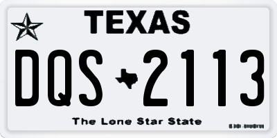 TX license plate DQS2113