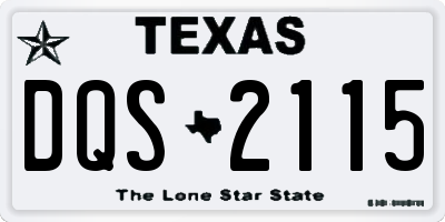 TX license plate DQS2115