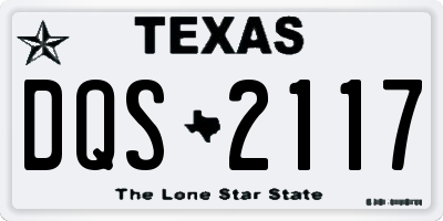 TX license plate DQS2117