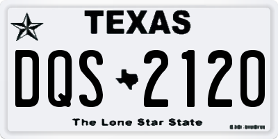 TX license plate DQS2120