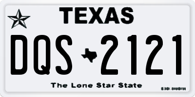 TX license plate DQS2121