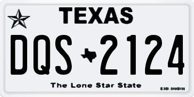 TX license plate DQS2124