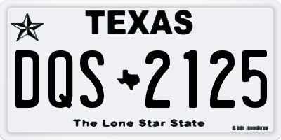 TX license plate DQS2125