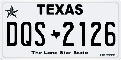 TX license plate DQS2126