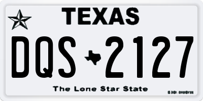 TX license plate DQS2127
