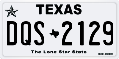 TX license plate DQS2129