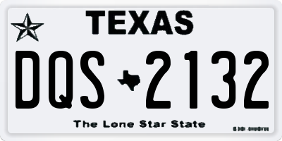 TX license plate DQS2132