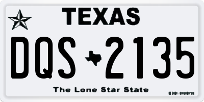 TX license plate DQS2135