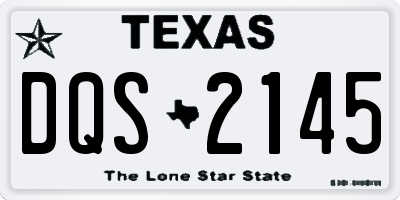 TX license plate DQS2145