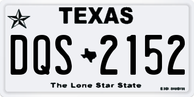 TX license plate DQS2152