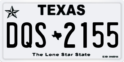 TX license plate DQS2155