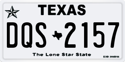 TX license plate DQS2157