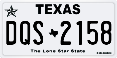 TX license plate DQS2158