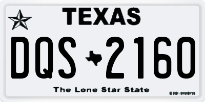 TX license plate DQS2160