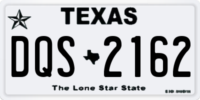 TX license plate DQS2162