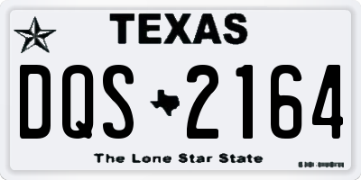 TX license plate DQS2164